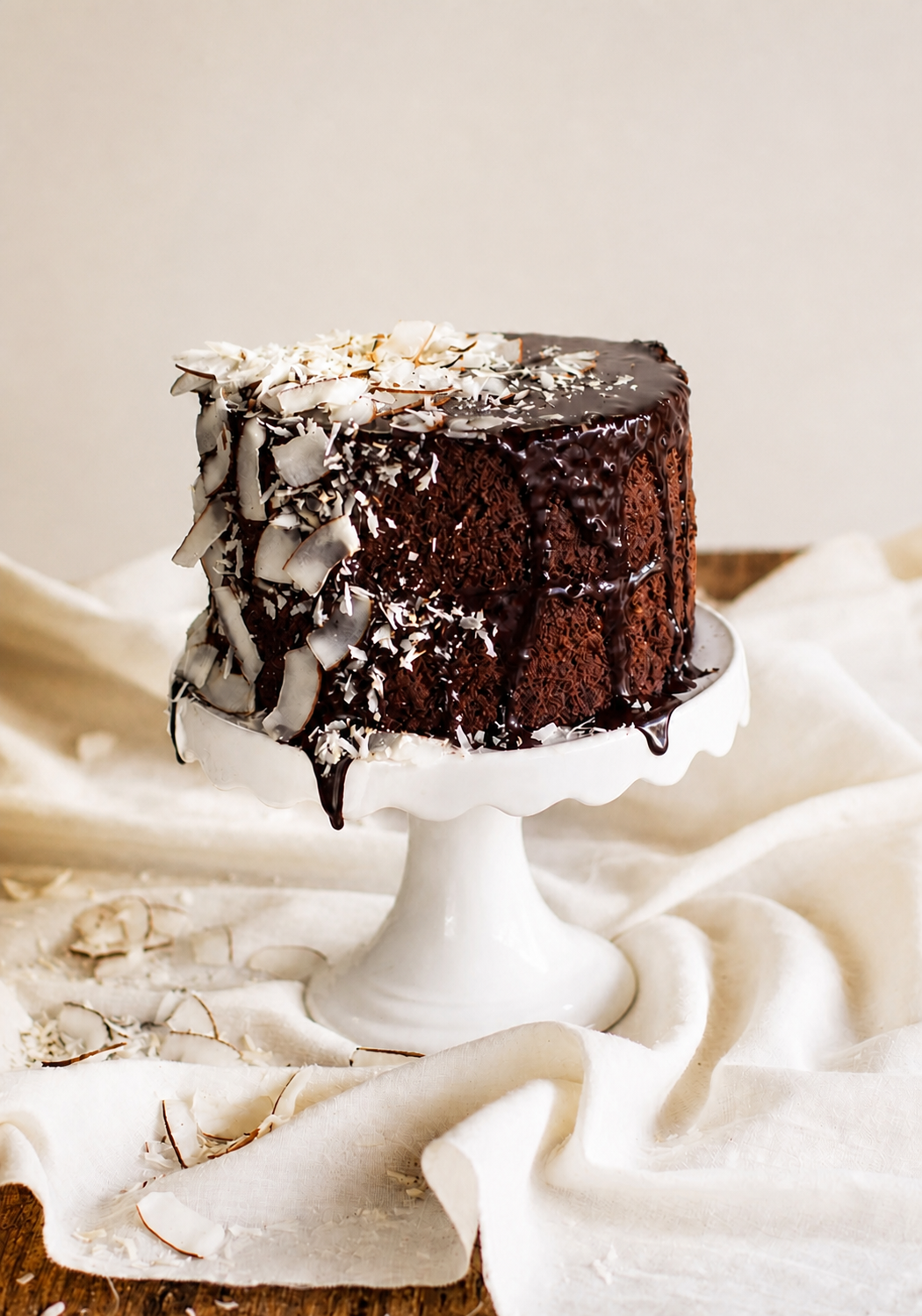 Pastel de chocolate con coco